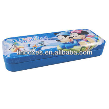pro-environment double-deck tin pencil box