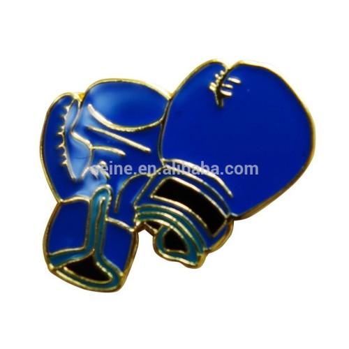 Customized your own logo metal blue Gloves lapel pins badge