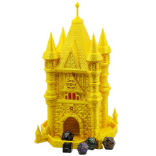 3D Printed Dice Tower for Dungeons and Dragons Games, Dice Spiral Staircase Castle Dice Tower for RPG Miniature Wargaming