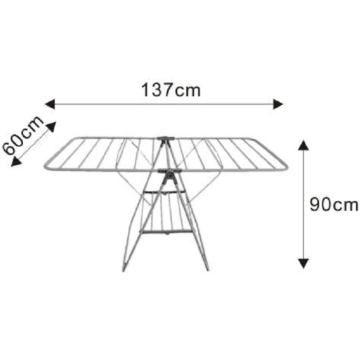 Rack di asciugatura pieghevole per balcone domestico