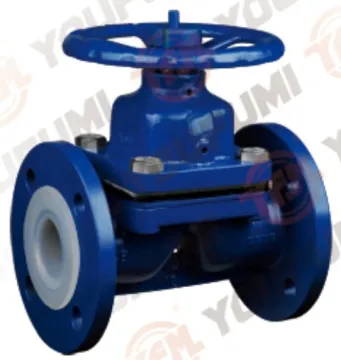 Teflon Lined Diaphragm Valve weir type