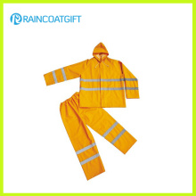 2PCS PVC-Polyester-wasserdichte Arbeitskleidung mit reflektierendem Klebeband