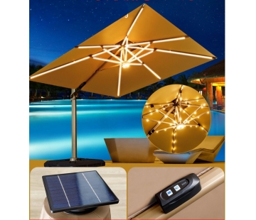 Outdoor Roman umbrella with light