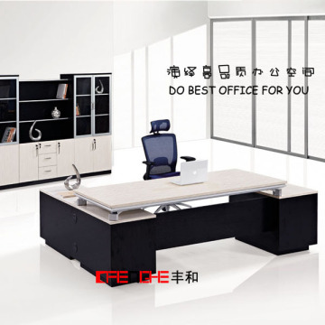 office furniture wooden office computer table with drawer design