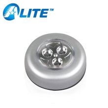 3 LED Cordless Night Tap Light Plastic Mini Bedroom Touch Lamps