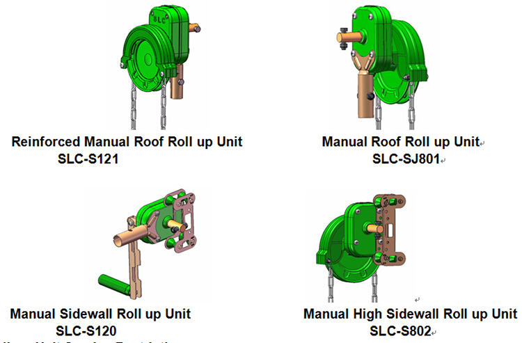 Greenhouse-Manual-Film-curtain-roll-up-Winding