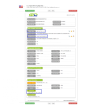 US import B / L data para sa cable gland