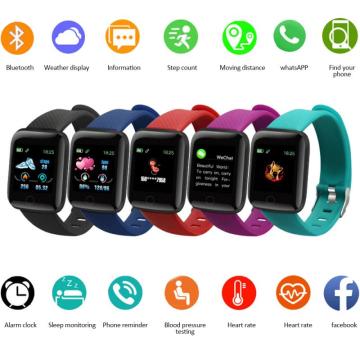 116 Plus smart bracelet watch color screen heart rate blood pressure monitoring track movement waterproof Wristbands Pedometers