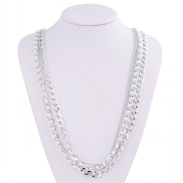 Imitation Pearl Necklaces With One Layer of Rhinestone in Fashion Design