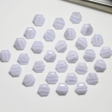 Natural Blue Agate Hexagonal Cut Blue Lace Agate