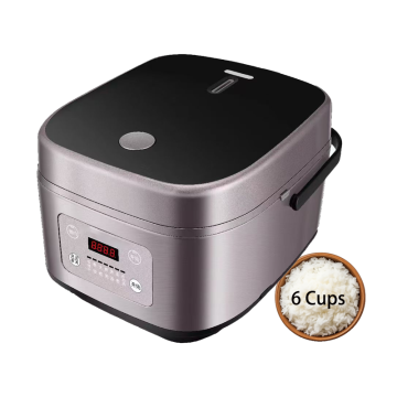 6-Cup Uncooked Rice Low Sugar Rice Cooker with 24-Hr Timer and 7 Cooking Functions (5L/6L Capacity)