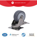 Light Duty Stainless Steel Plate Swivel Total Lock TPR Caster Wheel