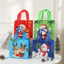 Custom Christmas Non Woven Gift Bags Bulk