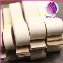 Hot selling 1.5cm wide flat natural color leather cord for pet collar chain bracelet necklace flat leather string