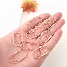 Rose Gold Metal Mini Heart Paper Clip