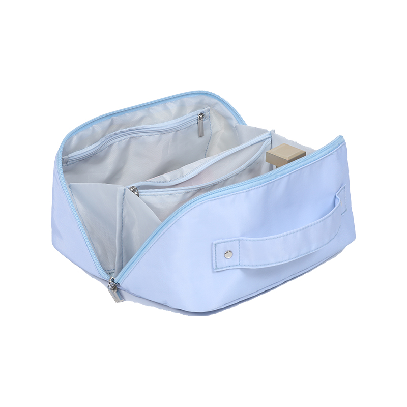 Light blue toiletry and makeup bag multifunctional makeup bag