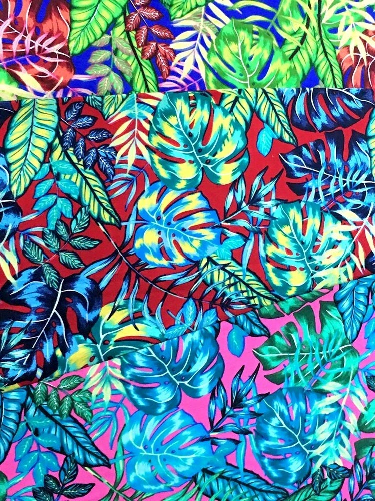 Tropical Design Rayon Challis 32S Printing Fabric