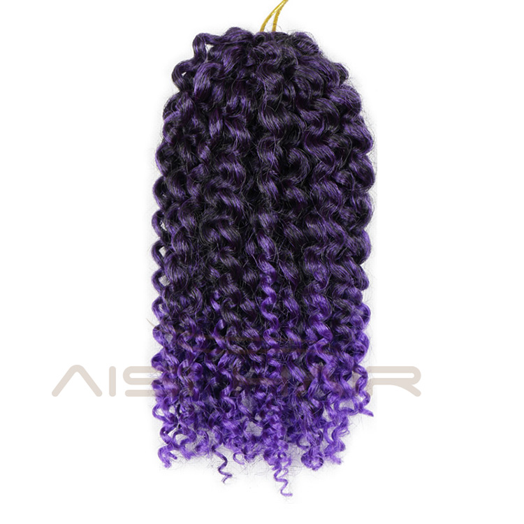 Aisi Hair Ombre Grey Blonde Purple Brown Synthetic Marly Braiding Hair Extensions Afro Curly Crochet Hair Braids for Women