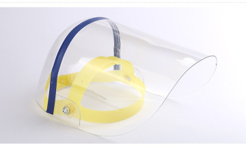 Fully transparent organic protective face shield