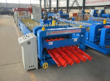 color-glazed step roof tiles forming machine