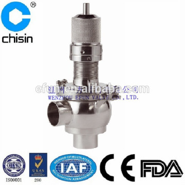 Stainless steel sanitary pressure adjusting valve