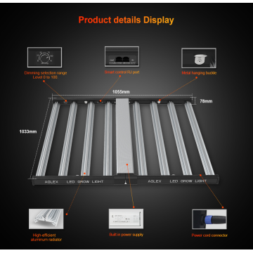 스파이더 LED 성장 라이트 바 1000W 전체 스펙트럼