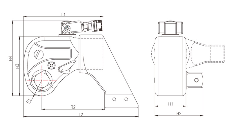 JOBA MXTD-Series square drive hydraulic torque wrench