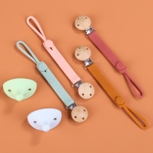 Pink and White Silicone Mam Dummy Clip Adapter - Baby Pacifier Holder for Girls