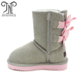 Botas de neve infantil menina moda cinza