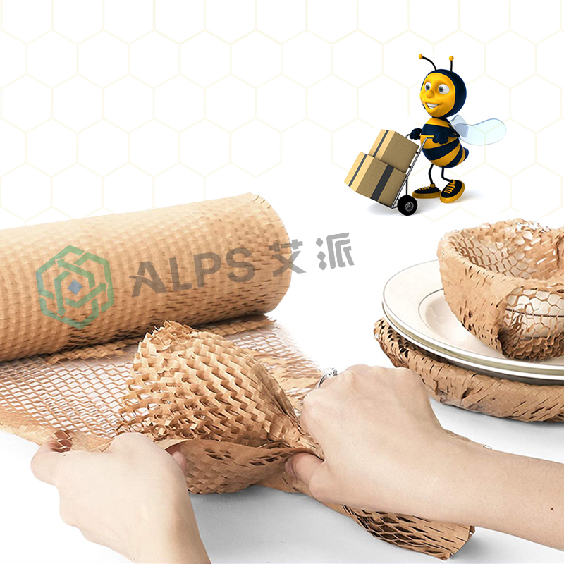 Alps New Packaging Product Cushion Sheet Honeycomb Eco Friendly Wrapping Kraft Paper Envolp Wrap Roll For Packing