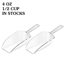IC-2152 Multi-Purpose Kitchen Scoop for Candy, Sugar, and Food - 40Z Clear Plastic