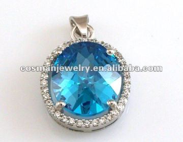 Fashion Silver CZ necklace pendants