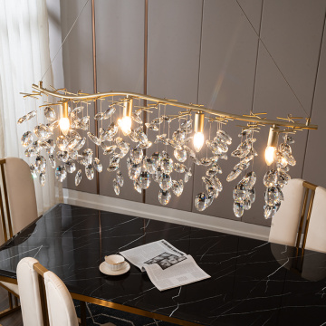 LEDER Crystal Dining Room Rectangular Chandeliers