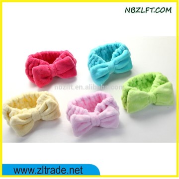 POLYESTER MICROFIBER HAIR BAND WITH BOWKNOT