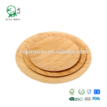Kitchenware round bamboo tray sets for wholesale