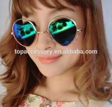 Special Design Round Frames Heart Shape Lens Sunglass