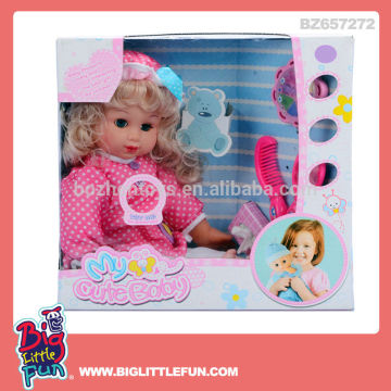 16'' wholesale lifelike baby doll toy makeup toy