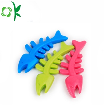 An toàn Silicone PET Chew Fish Fish Bone Dog Đồ chơi