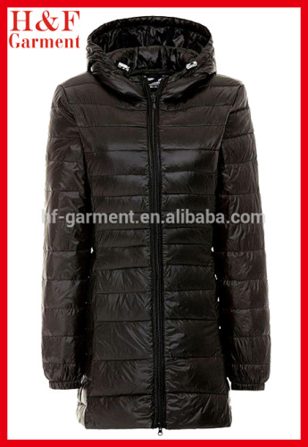 Cheap ladies long winter coats in black with high quality for outdoor