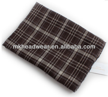 man long viscose check scarf