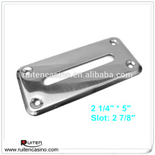 Poker Table Accessory Stainless Steel Poker Chip and Money Slot