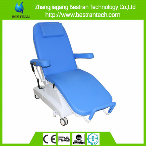 China BT-DY001 Hospital linak motor electric dialysis treatment chair, medical blood donation couch with arm rest