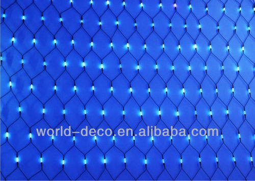 Square blue led christmas net lights for ceiling decoration