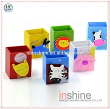 Wholesale for promotional cartoon wooden pen holder , animal pen holder