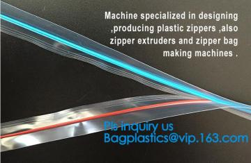 PE ziploc's zipper, PP zipper tape for reclosable bag with waterproof, waterproof clear plastic pe double track zipper