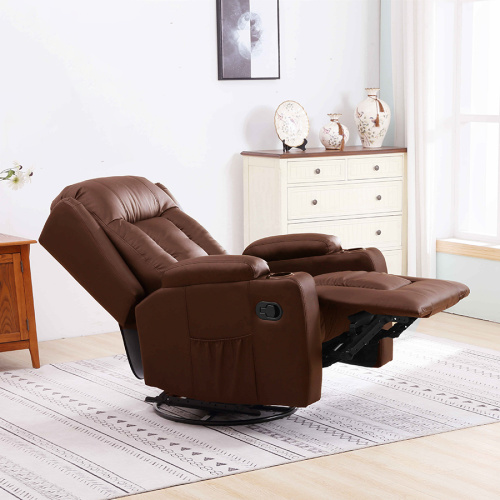 American Style Single Leather Manual Recliner Sofa