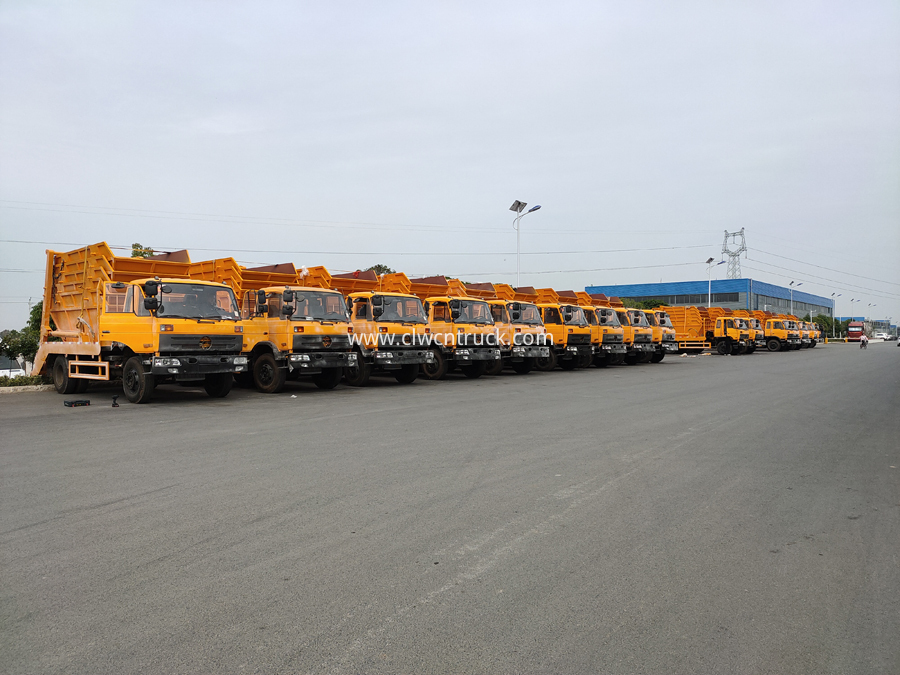 swing arm garbage truck factory