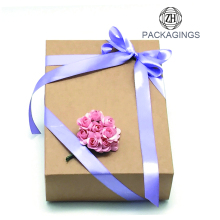 Lid and Bas Kraft Paper Packaging Box for Sale