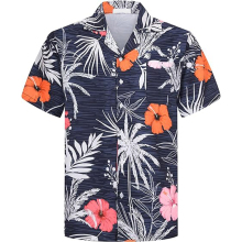 Factory Direct 100% Cotton Polyester New Design Resort Beach Hawaiian Shirts
