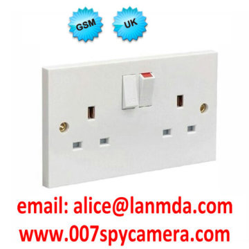 Voice Activated Wireless GSM Spy Bug in UK Double Wall Socket LM-GB1148
